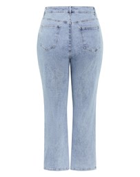 City Chic - Plus size Harley Fit Sass Straight Leg Crop Jean - light wash