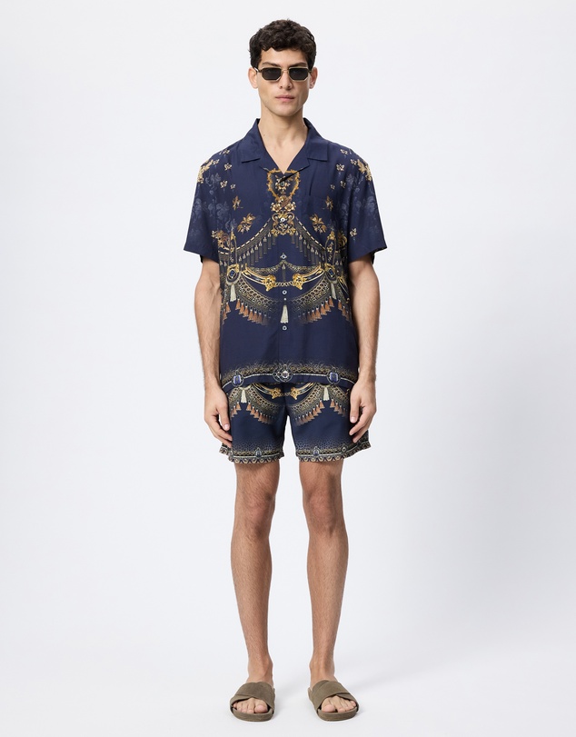 Camilla - Short Sleeve Camp Collared Shirt