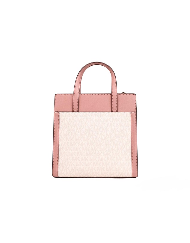 Pre-Loved by Azura Reborn - Pre-Loved Michael Kors Cece Small Dark Powder Blush North South Flap Tote Crossbody Bag