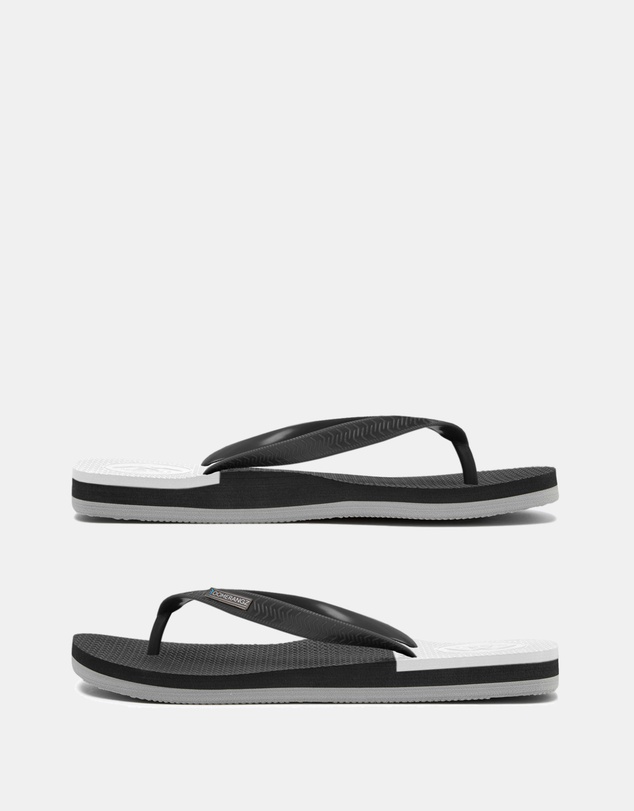 Boomerangz Footwear - Men's Black/Grey/White Thongs with arch support and 2 x interchangeable straps