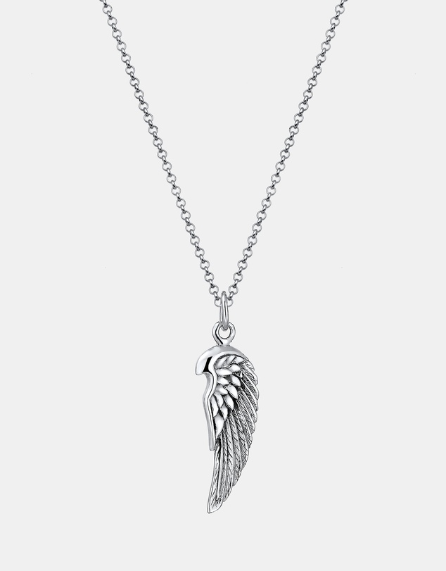Kuzzoi - ICONIC EXCLUSIVE - Wings Pendant Necklace in Oxidised 925 Sterling Silver