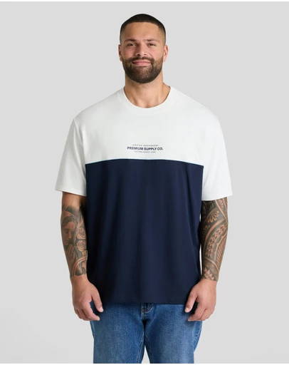 Johnny Bigg - Block Panel Relaxed Fit Tee