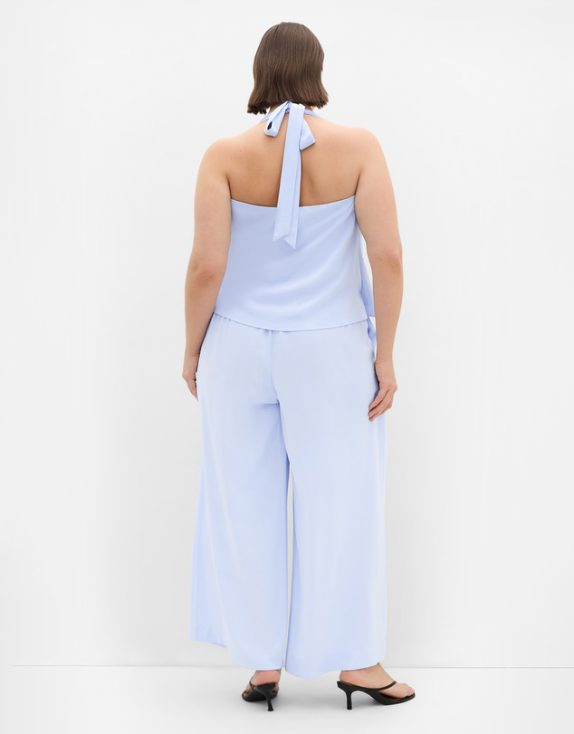 City Chic - Plus size Audrey Wide Leg Pant - sky blue