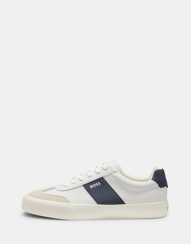 BOSS - Aiden Grained Faux Leather Trainers - Men's