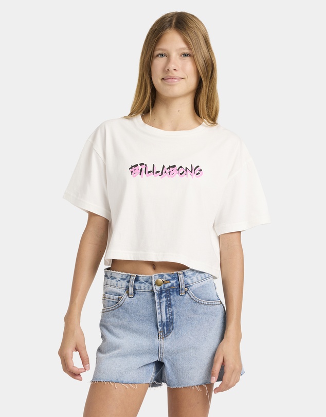 Billabong Kids - Girls 6 to 16 Say My Name Oversized T-Shirt