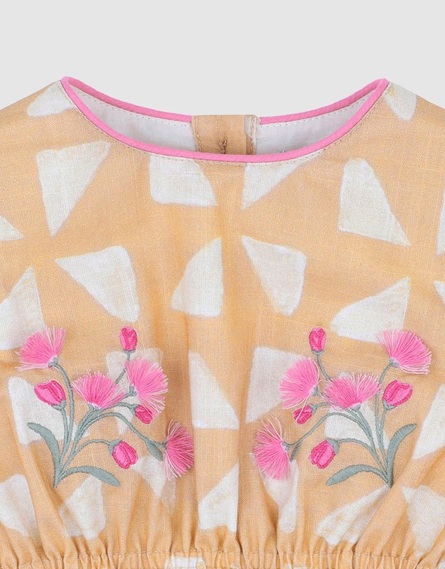 Fox & Finch - Winter Vacay Emb. LS Romper - Babies