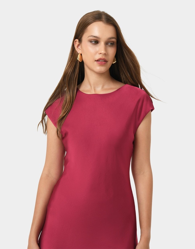 Forcast - Dulce Satin Midi Dress