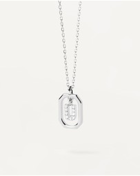 PDPAOLA - Mini Letter U Silver Necklace