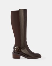 Wittner - Branda Leather and Neoprene Knee High Boots