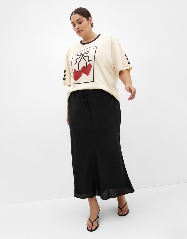City Chic - Plus size Mon Amour Oversized Tee - french vanilla