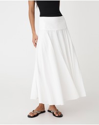 Forcast - Deb Cotton Midi Full Skirt