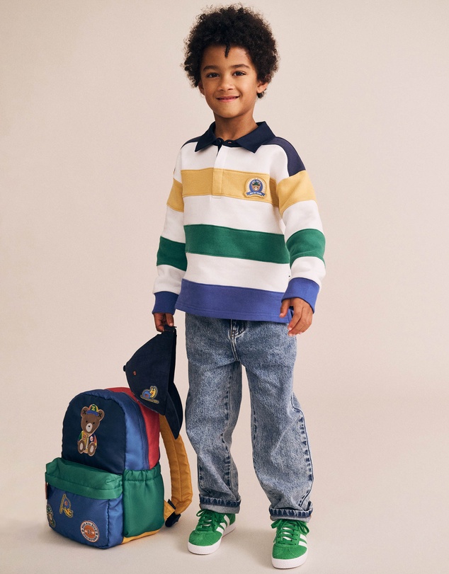 Huxbaby - Colour Block Panelled Rugby Polo - Babies-Kids