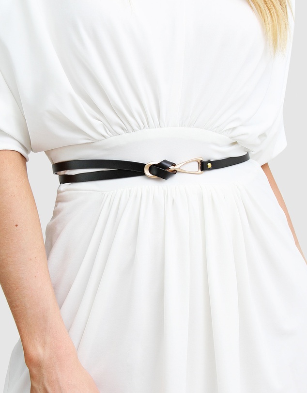 Belle & Bloom - London Mood Leather Tie Belt