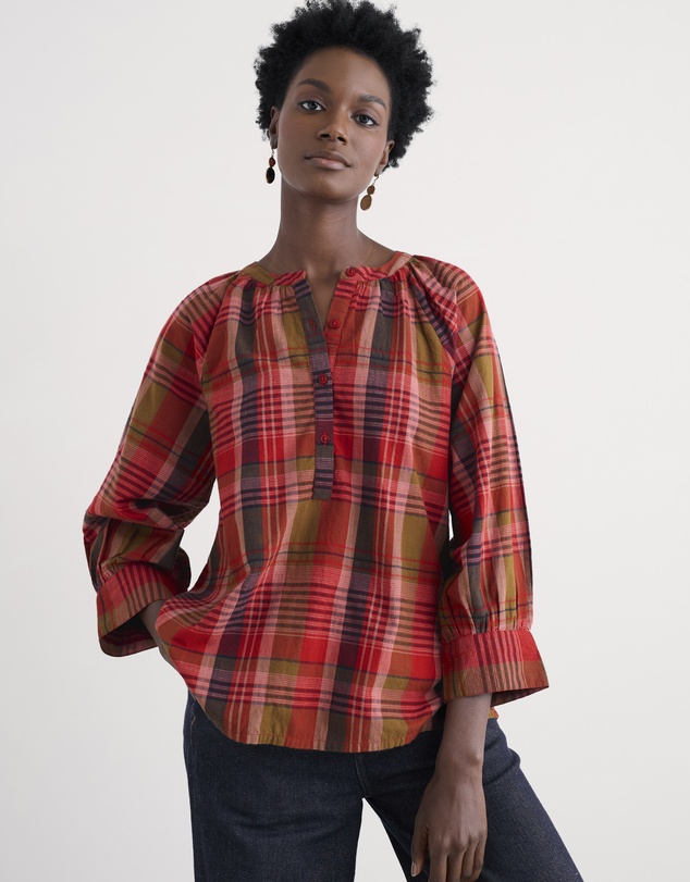 Seasalt - Seasalt Cornwall Pink Moor Grass A-Line Shirt