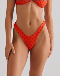 Vacay Swimwear - Positano Bottom Chilli Polka