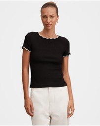 Forever New - Rebecca Scallop Trim T-shirt