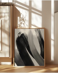 Olive et Oriel - Black Strokes No 23 by Treechild Art Print
