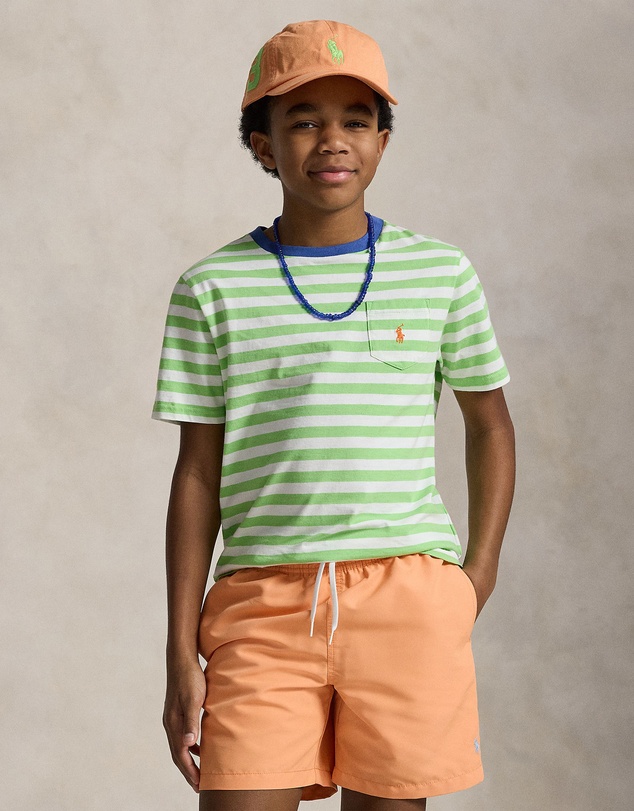 Polo Ralph Lauren - Striped Cotton Jersey Pocket Tee - Teens