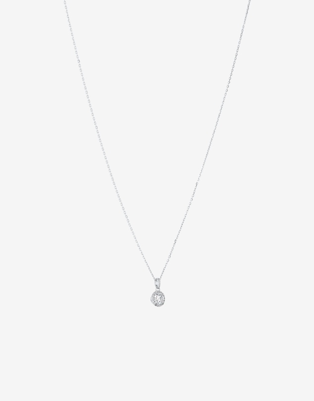 Michael Hill - Round Brilliant Cubic Zirconia Halo Pendant Necklace in Sterling Silver