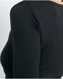 AERE - Emma Draped Cupro Top