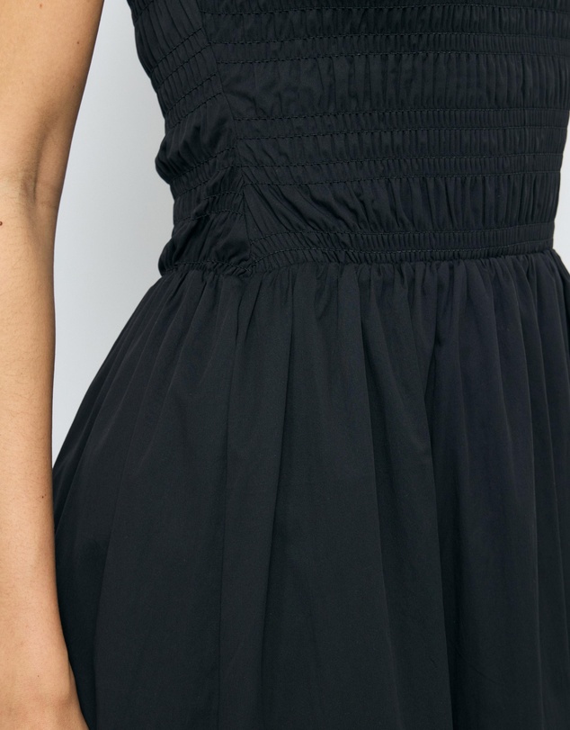 AERE - Esme Shirred Cotton Midi Dress