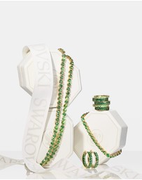 Swarovski - Una Angelic Tennis Necklace, Round Cut, White, Gold-Tone Plated