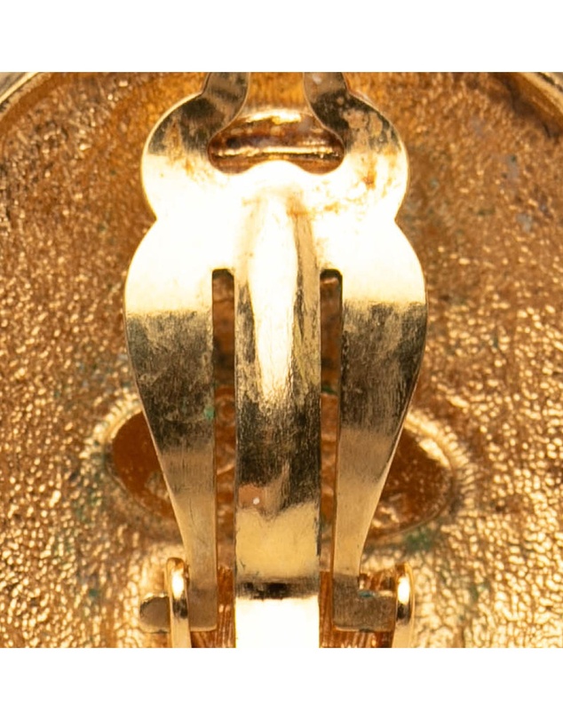 Pre-Loved by Azura Reborn - Pre-Loved Gold Plated Logo and Lion Clip On Earrings
