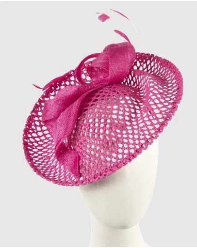 Max Alexander - Fuchsia Plate Racing Fascinator