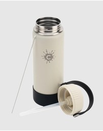 Tolu Australia - 750ml Reusable White Water Bottle with Straw Lid
