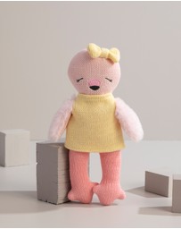 Living Textiles - Knitted Animal Toy - Freya the Flamingo
