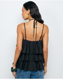 AERE - Giselle Tiered Halter Top