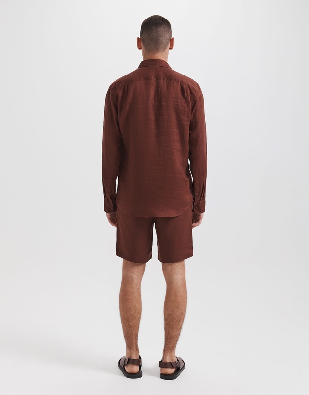 SABA - Anderson Long Sleeve Classic Linen Shirt