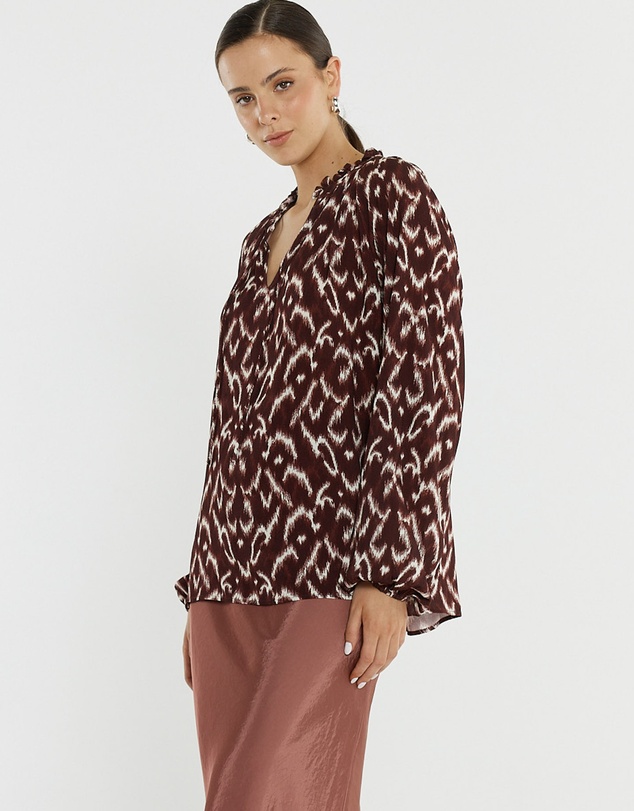 Sass - Willow Tie Front Blouse