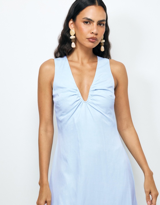 AERE - Soma U-Neckline Midi Dress