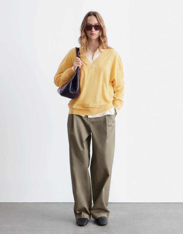 & Other Stories - Pleated Cotton Trousers