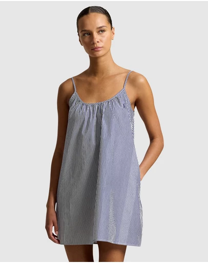 Polo Ralph Lauren - Shirting Stripes Cotton Chemise Slip Nightdress