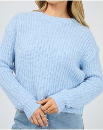 All About Eve - Ivy Knit Jumper Ocean Blue