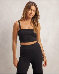 AERE - Pointelle Detail Knit Top