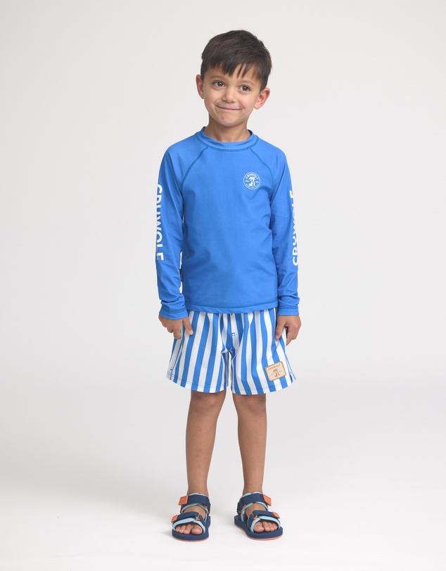 Crywolf - LONG SLEEVE RASH VEST Deep Sea Blue
