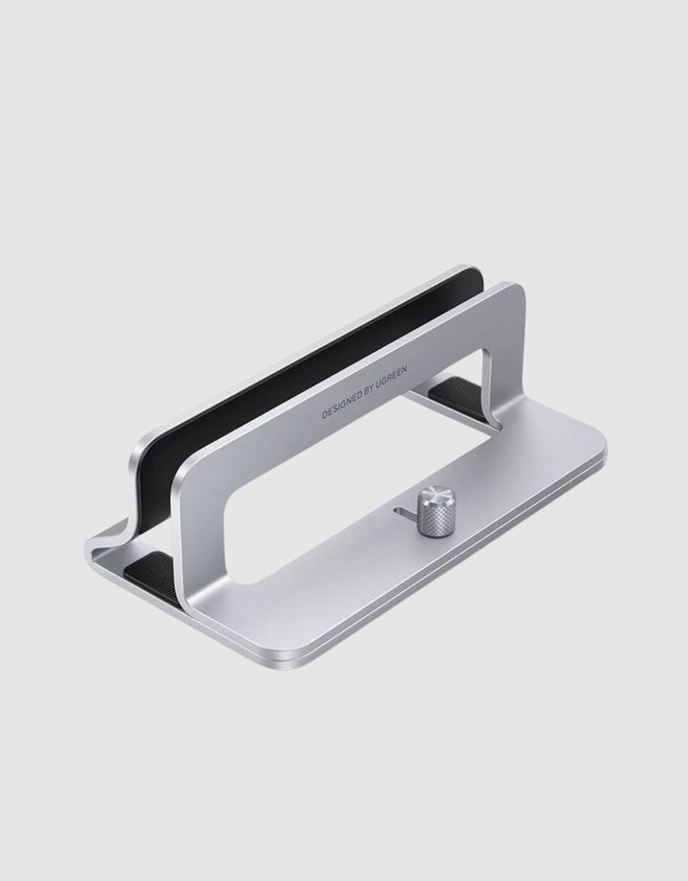 Ugreen - UGREEN Vertical Laptop Stand for Desk Adjustable Aluminum Holder for Laptops up to 17.3