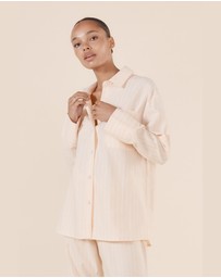 Gingerlilly - Josephine Pink Stripe Cotton PJ set