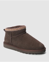 AusWooli Ugg Boots - Altona Sheepskin Wool Ankle Braid Boots