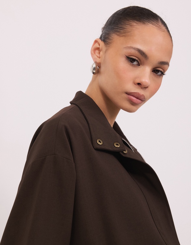 Calli - Karise Relaxed Funnel Neck Bomber
