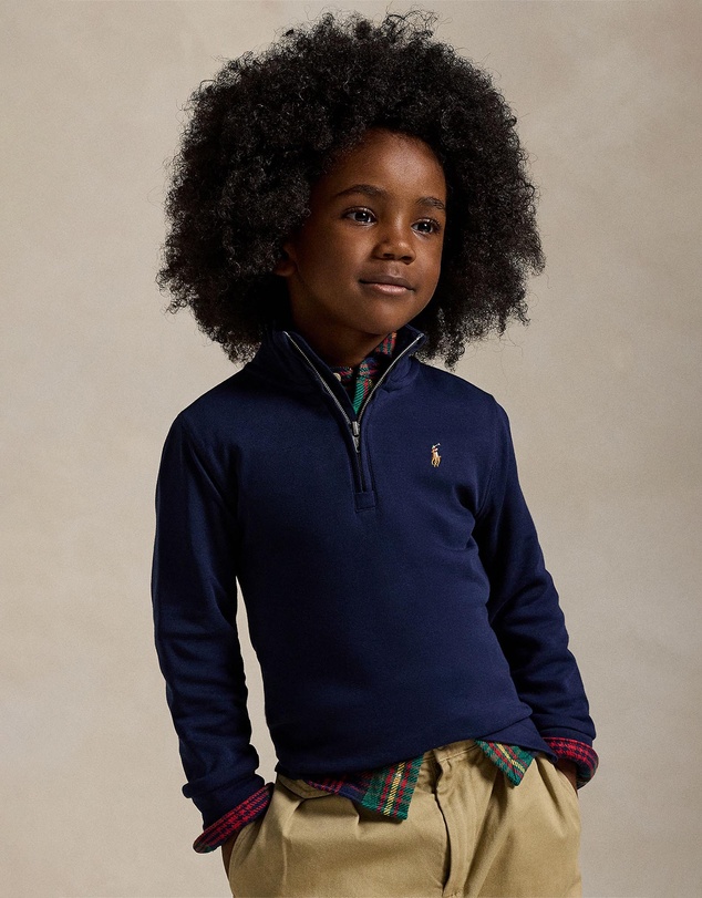 Polo Ralph Lauren - Cotton Interlock Quarter-Zip Pullover - ICONIC EXCLUSIVE - Babies-Kids