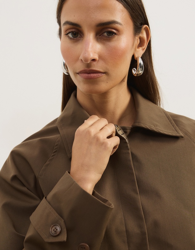 Atmos&Here - Osa Cropped Trench Coat