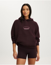 Cotton On Body Active - Plush Premium Graphic Raglan Hoodie