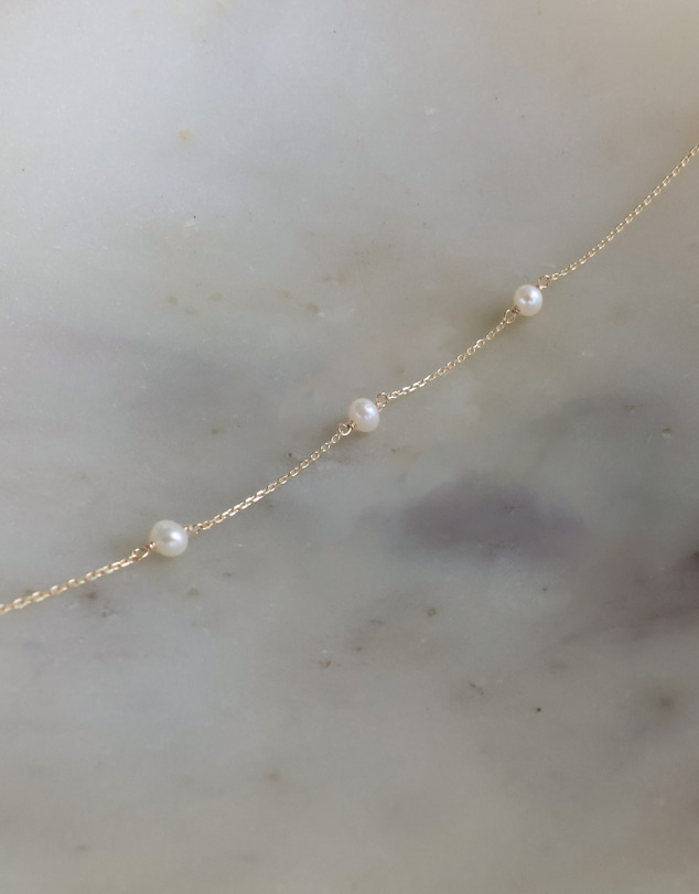 Luna Rae - Solid Gold - Pearl Bracelet