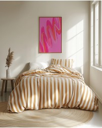 Olive et Oriel - Pinkwave No 6 by Treechild Art Print