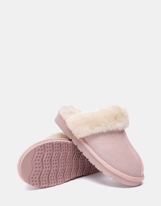 EVERAU - EverAU Ugg Muffin Slipper Suede Cow Suede Upper House Shoes