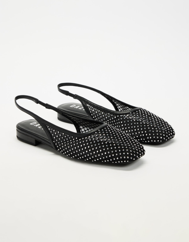 Dazie - Florence Mesh Diamante Flats